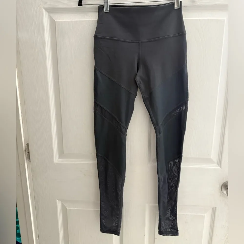 Alo Yoga Sheila high waisted mesh contrast leggings size small